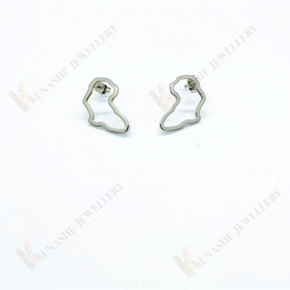 Africa Studs Silver Earrings