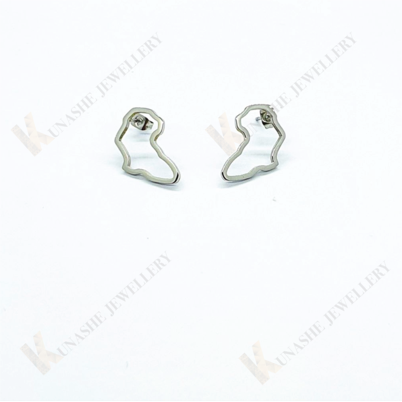 Africa Studs Silver Earrings