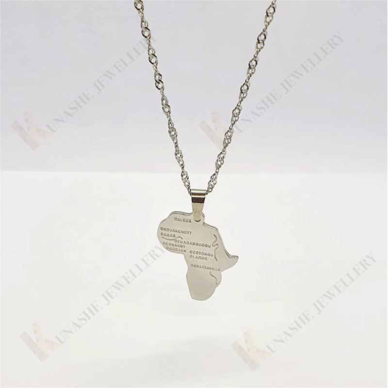 Africa Silver Pendant